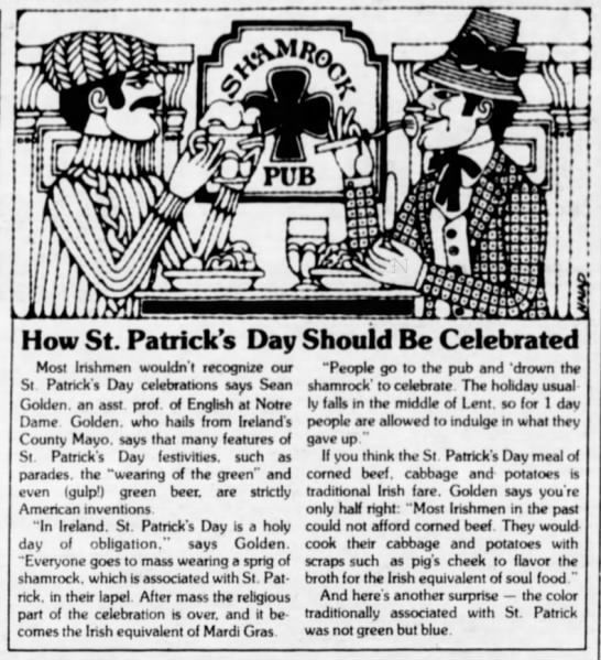 How St. Patrick's Day Should Be Celebrated
